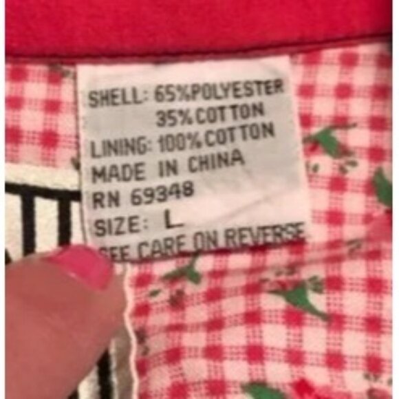 VTG 80s East West Panda Group Trucker Style Jacket Sz L Pink with Embellishments - Picture 5 of 5